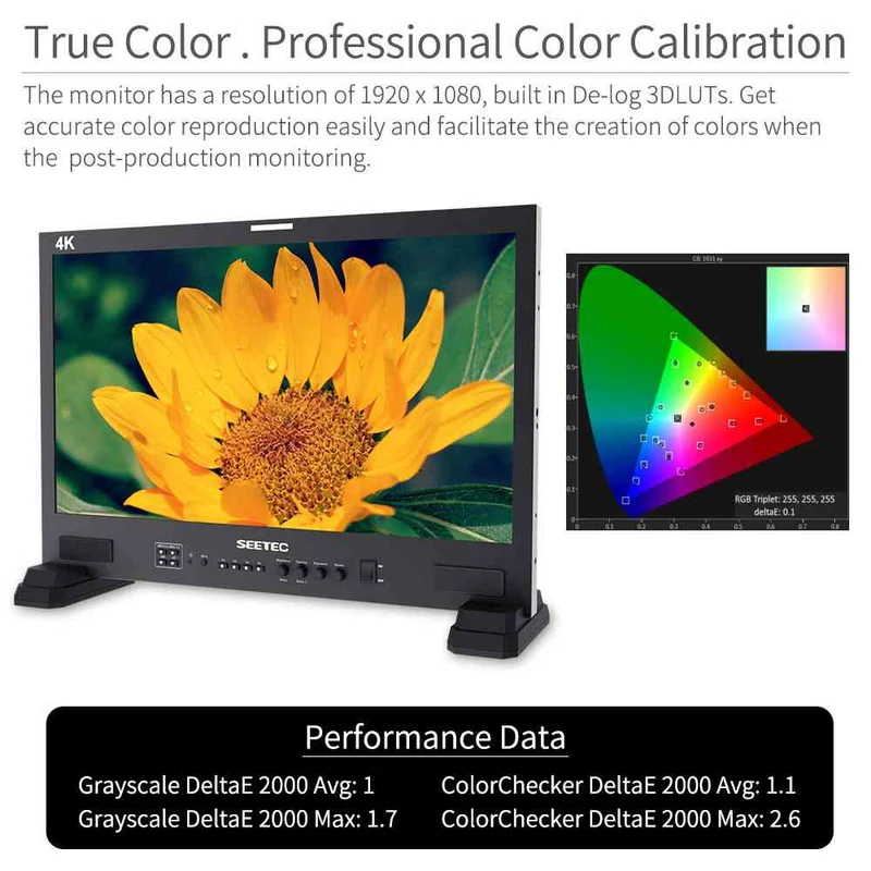 SEETEC LUT215 21.5 Zoll 1920x1080 Post Production Monitor Broadcast UMD Text Tally LUT SDI HDMI