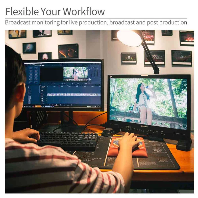 SEETEC LUT215 21.5 Zoll 1920x1080 Post Production Monitor Broadcast UMD Text Tally LUT SDI HDMI