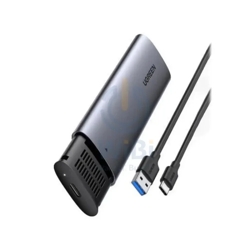 كابل يوجرين يو إس بي-C أنثى إلى حاوية M.2 M-Key بسرعة 10G، C إلى C، بطول 0.5 متر / باللون الرمادي