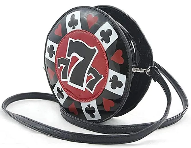 Lucky Poker Chip Casino Handbag Purse
