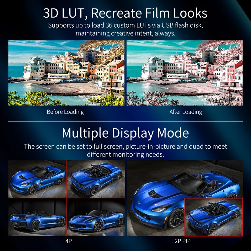 SEETEC ATEM156S 15.6 Zoll 1920x1080 Production Broadcast Monitor LUT Waveform HDMI 4 SDI In Out