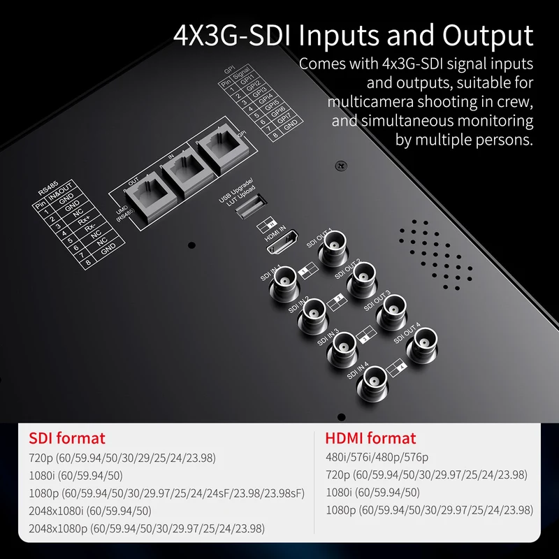 SEETEC ATEM156S 15.6 Zoll 1920x1080 Production Broadcast Monitor LUT Waveform HDMI 4 SDI In Out