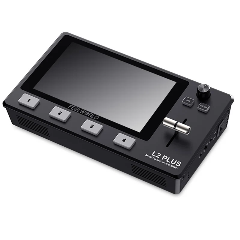 FEELWORLD L2 PLUS Multi-Kamera-Video-Mixer-Umschalter 5.5" Touch-PTZ-Steuerung Chroma-Key-Live-Streaming