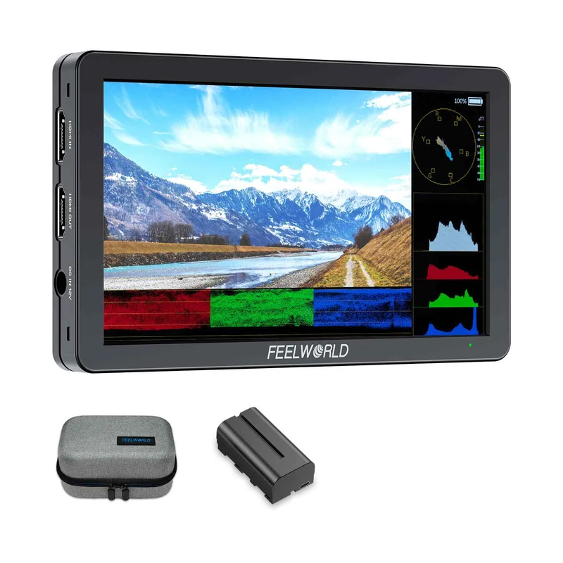 FEELWORLD T6 6-Zoll 450nit Kamera Feldvideomonitor Aluminiumgehäuse 4K HDMI 1920x1080 IPS