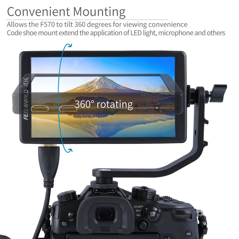 Schwenkarm für FEELWORLD F5 F570 S55 FW568 5 Zoll 5.5 Zoll 5.7 Zoll 4K HDMI On Camera Field Monitor