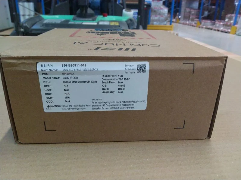 MSI Mini Barebone PC Cubi NUC AI 1UMG-019BEU-B5125HXX ****Verpackung leicht beschädigt****