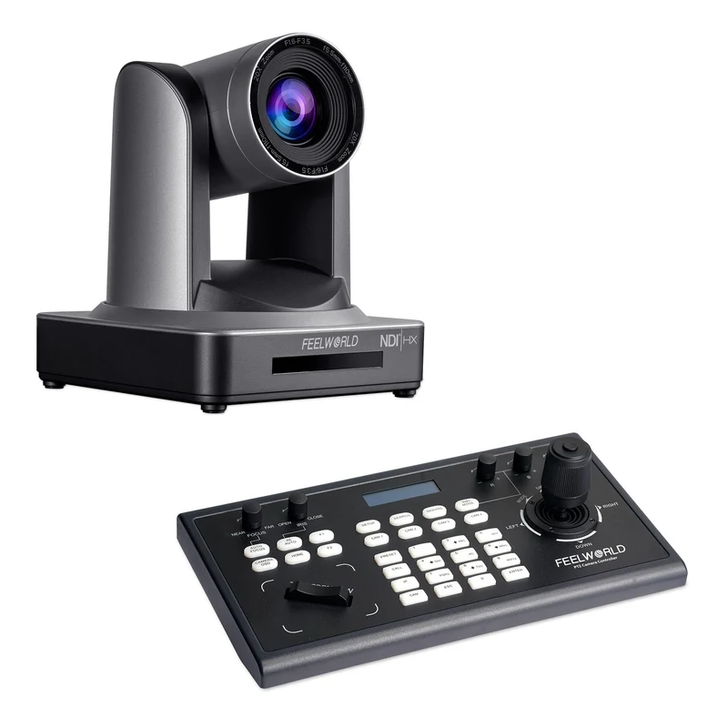 FEELWORLD KBC10 PTZ-Controller und NDI20X PTZ-Kamera-Bundle-Set