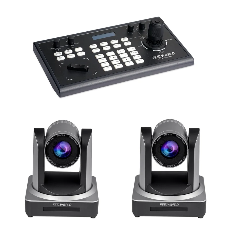 FEELWORLD KBC10 PTZ-Controller und 2 POE20X PTZ-Kamera-Bundle-Set