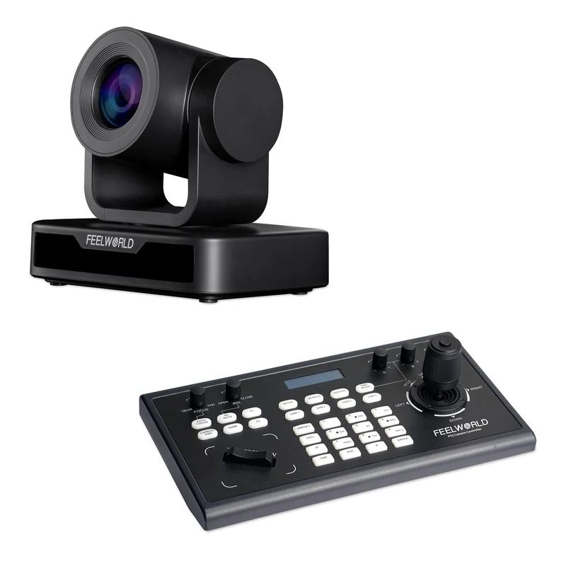 FEELWORLD KBC10 PTZ-Controller und USB10X PTZ-Kamera-Bundle-Set