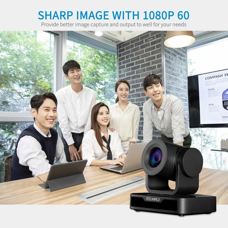 FEELWORLD USB10X Videokonferenz USB PTZ-Kamera 10X optischer Zoom Full HD 1080p für Live-Streaming