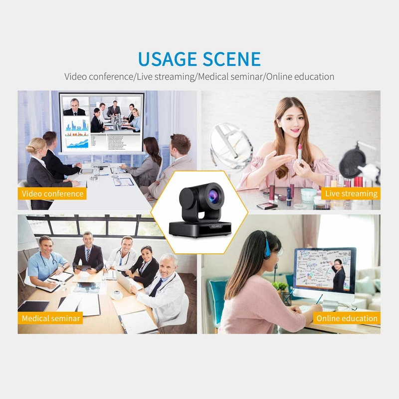 FEELWORLD USB10X Videokonferenz USB PTZ-Kamera 10X optischer Zoom Full HD 1080p für Live-Streaming