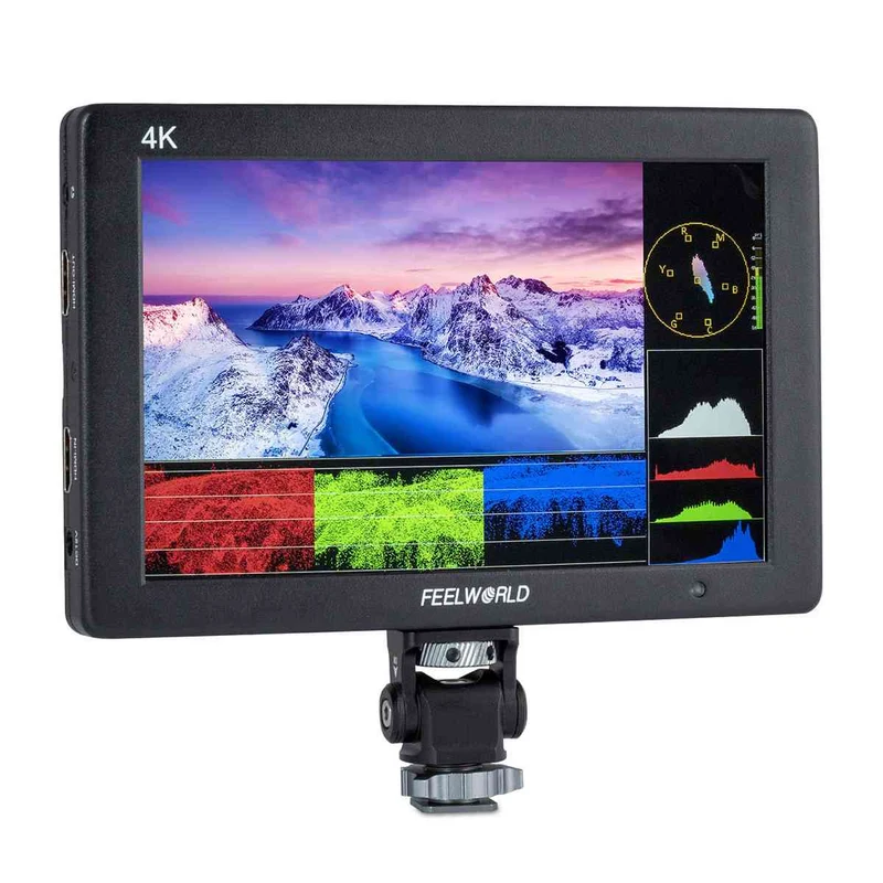 FEELWORLD T7 PLUS 7 Zoll 3D LUT DSLR Kamera Field Monitor mit Waveform 4K HDMI Aluminiumgehäuse