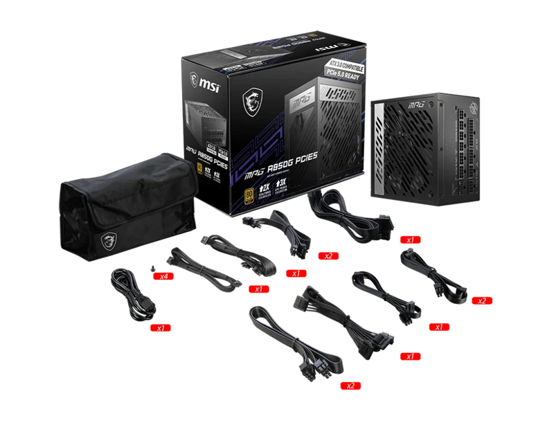 MSI CB Desktop PC Netzteil 850Watt MPG A850G PCIE5 80Plus Gold ATX