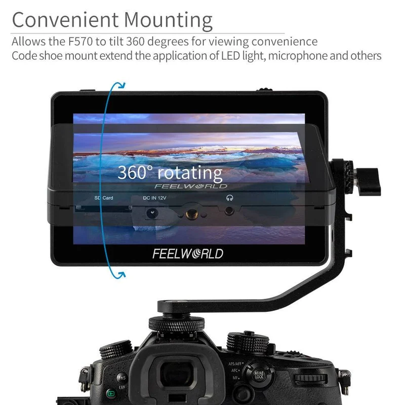 Schwenkarm für FEELWORLD F6 PLUS 5.5 Zoll 3D LUT Touchscreen Kamera Feldmonitor