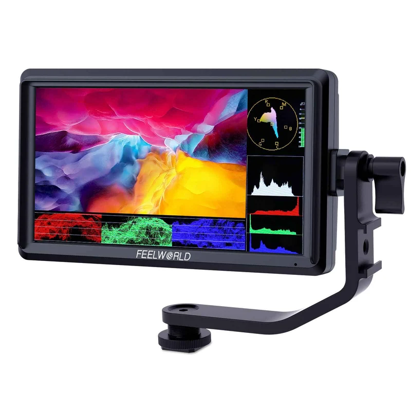 FEELWORLD S55 V3 6 Zoll 450nit DSLR-Kamera-Feldmonitor mit Videounterstützung, IPS-Display, 1920x1152, 4K-Auflösung, HDMI- und DC-Ausgang sowie 3D-LUT