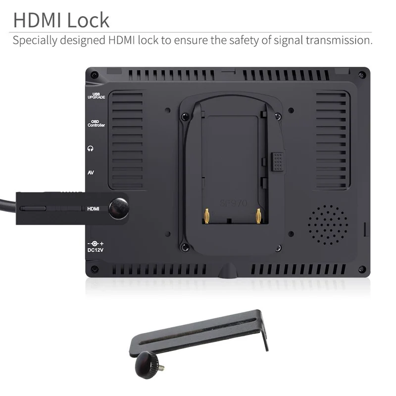 FEELWORLD FW759 7-Zoll-Feldmonitor für DSLR-Kameras, 400 cd/m², HD-Video-Assist, IPS, 1280 x 800, 4K, HDMI