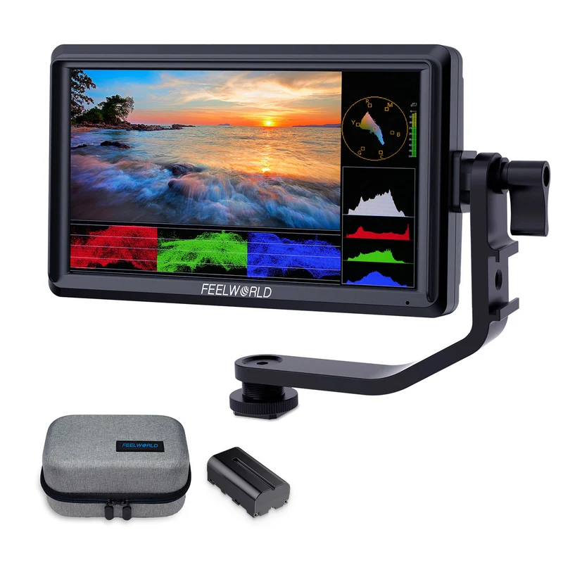 FEELWORLD FW568 V3 6-Zoll-Feldmonitor für DSLR-Kameras (450 cd/m²), 1920 x 1080 Pixel, HDMI-Ein- und -Ausgang