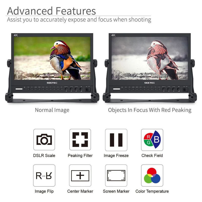 SEETEC P133-9HSD 13.3 Zoll 1920x1080 Broadcast Director Monitor mit SDI 4K HDMI