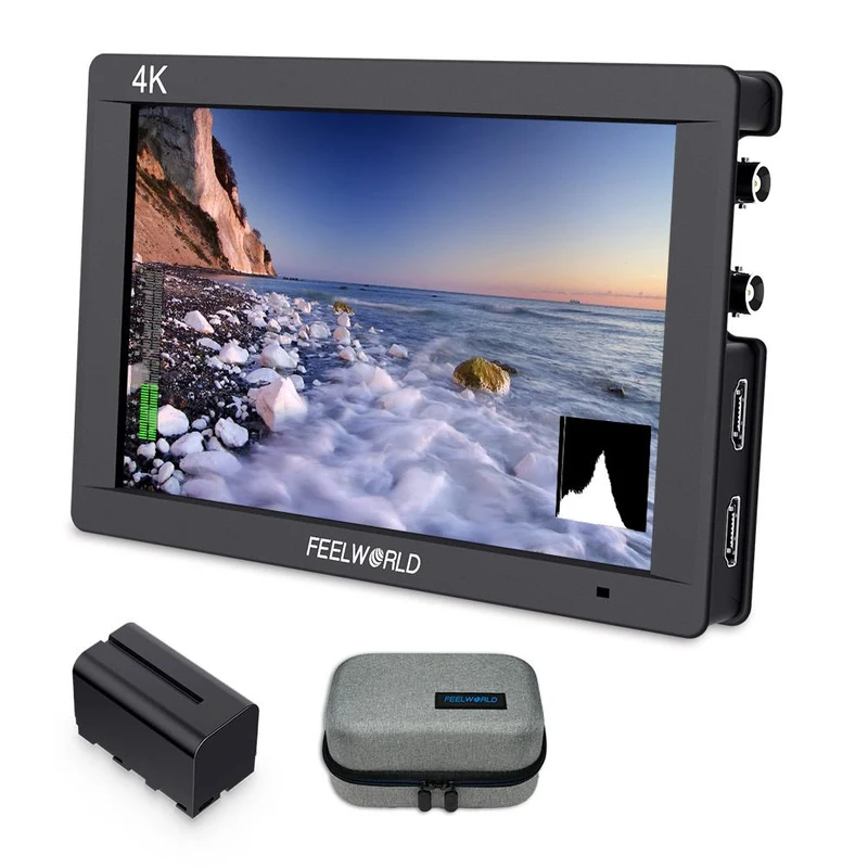 FEELWORLD FW703 7-Zoll-Feldmonitor für DSLR-Kameras (450 cd/m²), IPS-Display, 3G-SDI-Anschluss, Full HD (1920 x 1200), 4K-HDMI-Anschluss