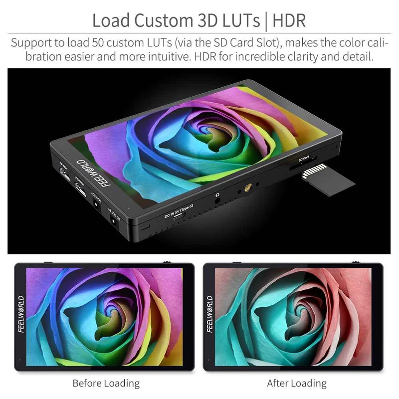FEELWORLD F7 PRO 7 Zoll 3D LUT Touchscreen DSLR Kamera Field Director AC Monitor 1920X1200 IPS Panel