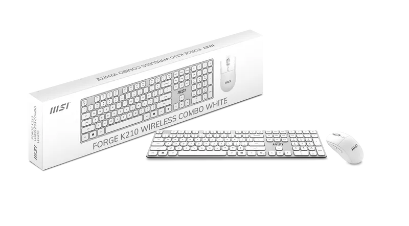 MSI Gaming Tastatur/Mouse FORGE K210 WIRELESS COMBO WHITE DE
