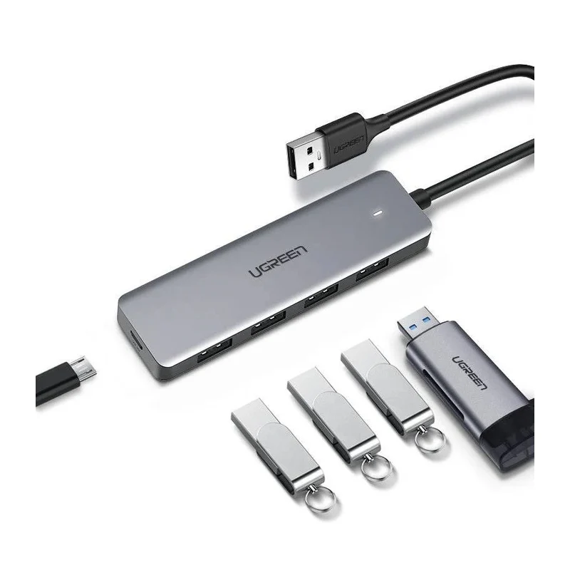 موزع USB يو جرين - 4× USB 3.0 جيل 1 مع منفذ طاقة Micro-USB ‏(CM219 50985)