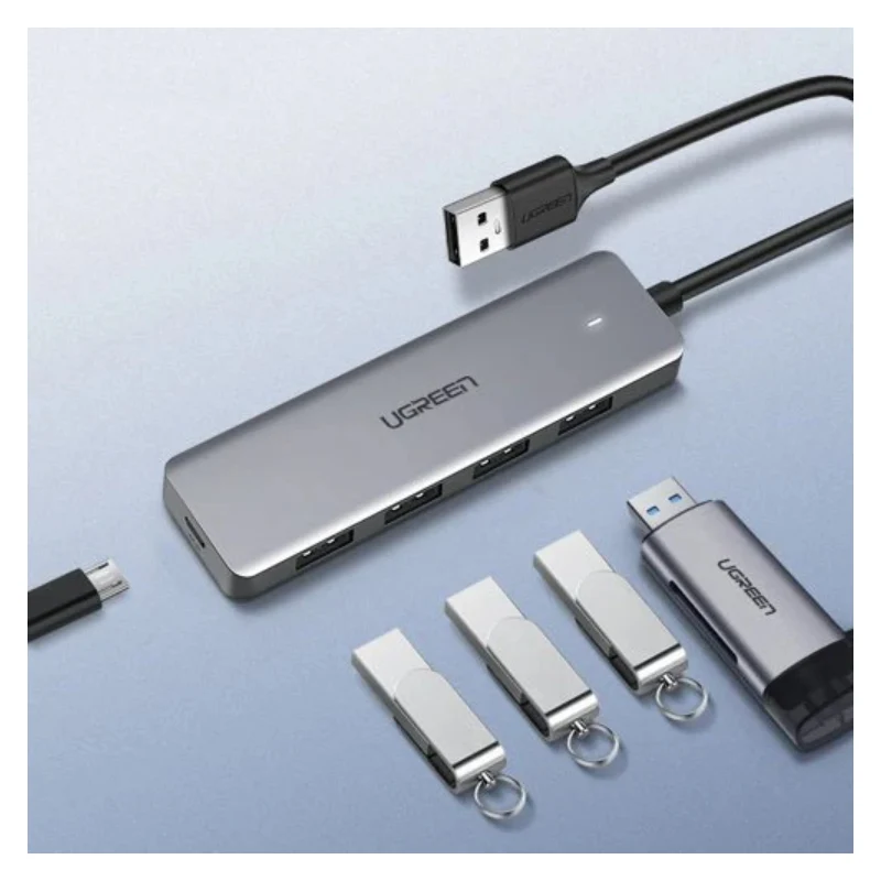 موزع USB يو جرين - 4× USB 3.0 جيل 1 مع منفذ طاقة Micro-USB ‏(CM219 50985)