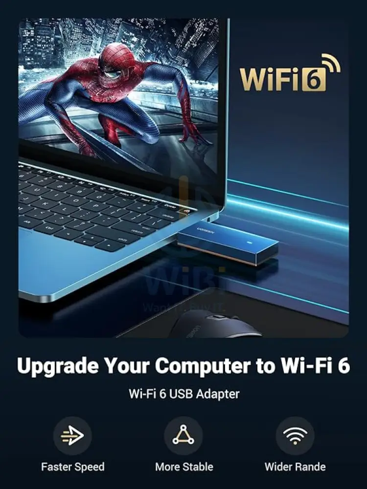 UGREEN AX1800 Dual-Band Wireless Adapter (Wi-Fi 6)