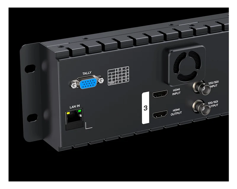 FEELWORLD FRM501G Triple 5.5" 2HE Rackmount-Monitor 12G SDI 4K HDMI 1920x1080 IPS 1000nits Hohe Helligkeit
