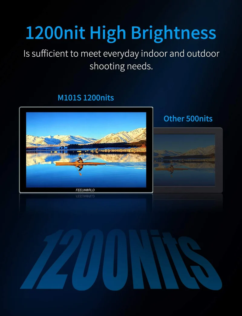 FEELWORLD M101S 10.1" 1200NIT Multi-Screen-Monitor 1920x1200 IPS 3G-SDI HDMI 2.0 LUT HDR