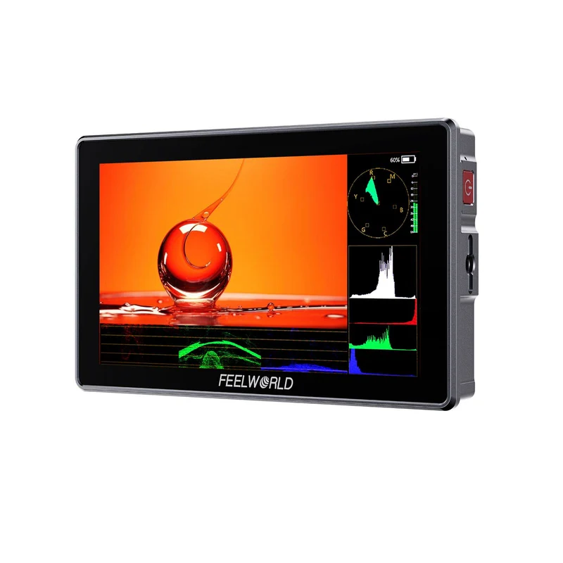 FEELWORLD H5 5.5 Zoll 1200nit 12G SDI HDMI 2.0 DSLR-Kamera-Feldmonitor-Touchscreen