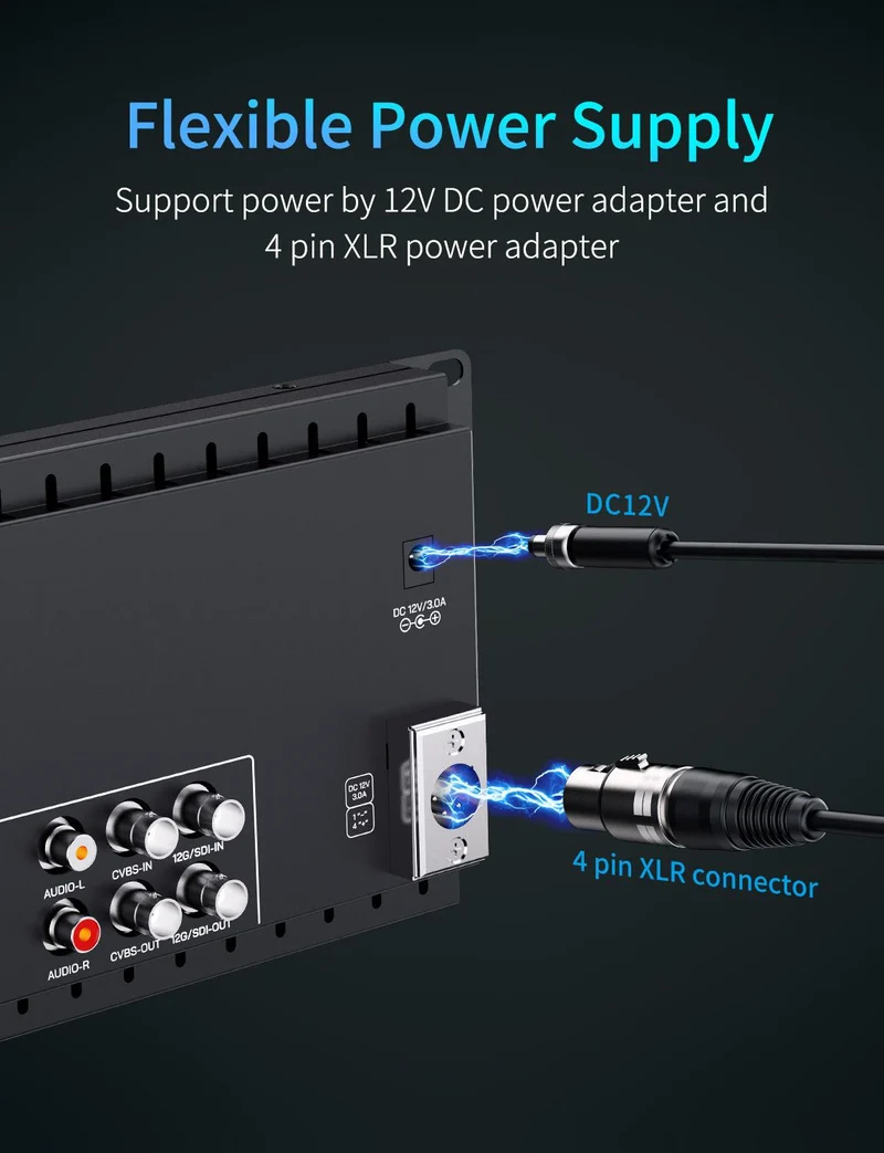 FEELWORLD FRM701G Dual 7 Zoll 3HE Rackmount-Monitor 12G-SDI 4K HDMI 1920x1200 IPS
