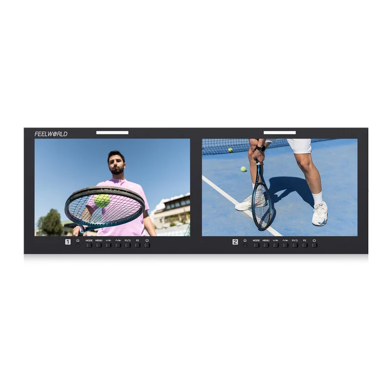 FEELWORLD D101 PLUS-H Dual 10.1 Zoll 4HE Rackmount Broadcast-Monitor 4K HDMI CVBS 1920x1200IPS