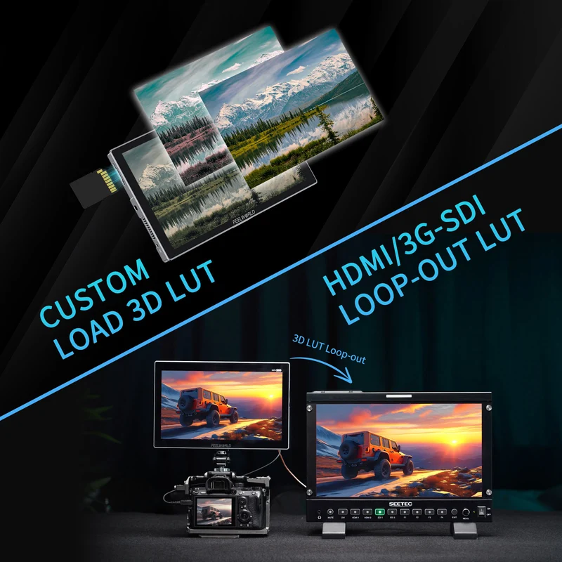 FEELWORLD S10 10.1 Zoll 1200nit 12G SDI Kamera-Feldmonitor Touchscreen mit hoher Helligkeit HDMI 2.0