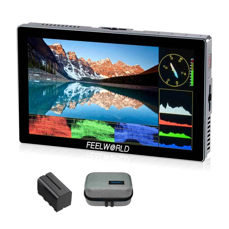 FEELWORLD P6X 5.5 Zoll 1000nit Aluminium DSLR Kamera Feldmonitor Touchscreen 4K HDMI Leicht