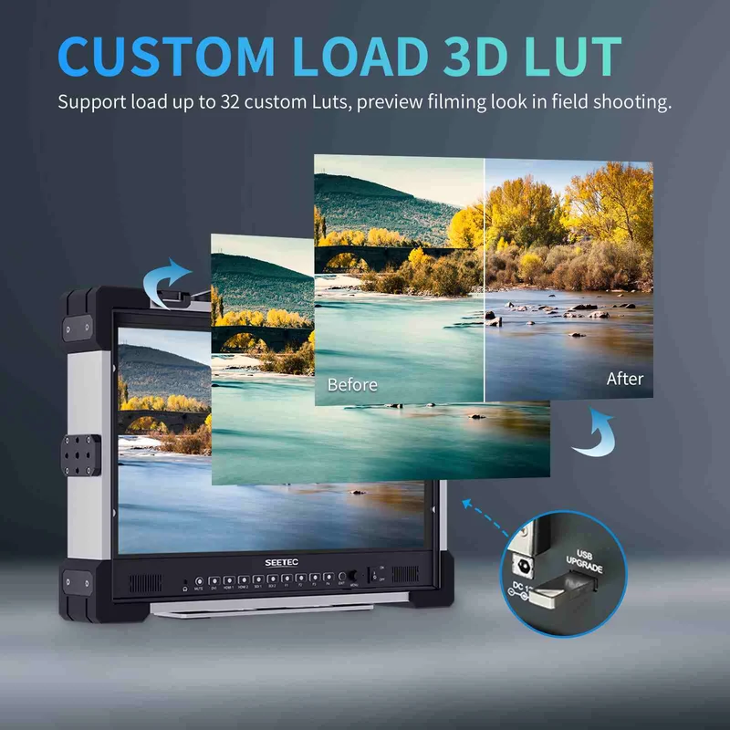 SEETEC P215 PRO-CO 21.5 Zoll 1000nit Hochheller tragbarer Broadcast-Schutzmonitor mit SDI HDMI