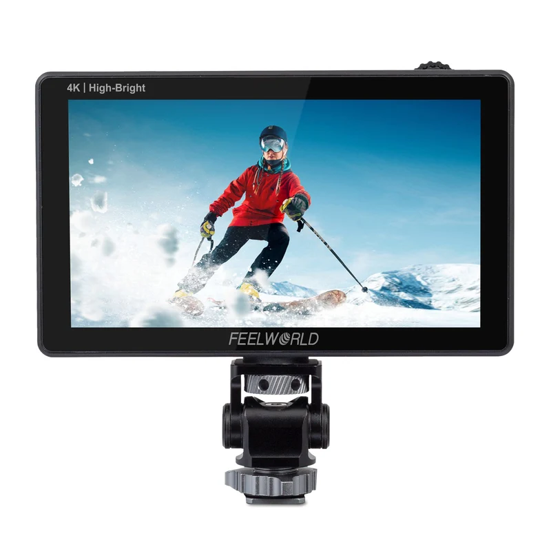 FEELWORLD LUT5E Hochheller 1600nit DSLR-Kamera-Feldmonitor F970 Externes Stromversorgungs- und Installationskit