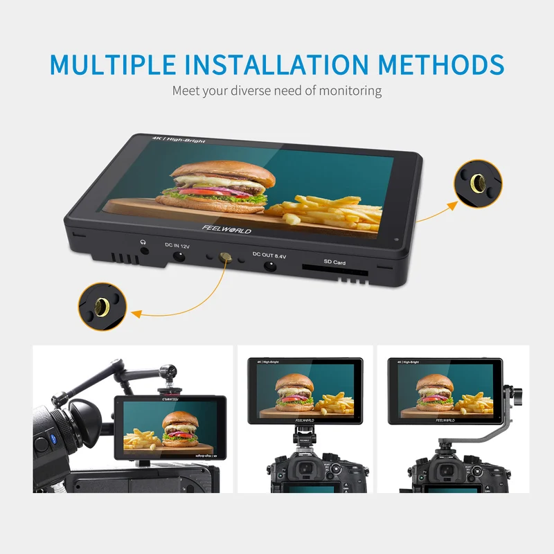 FEELWORLD LUT6E 6 Zoll 1600nit High Bright Touchscreen DSLR-Kamera-Feldmonitor