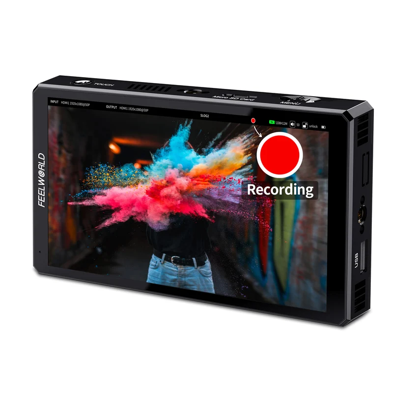 FEELWORLD CUT6S 6 Zoll Aufnahmemonitor Feldkamera DSLR USB2.0 Rekorder HDMI SDI
