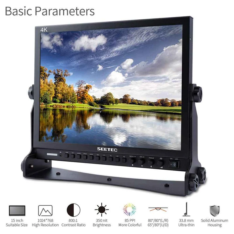 SEETEC P150-3HSD 15 Zoll 1024x768 Broadcast Director Monitor mit Peaking Focus Assist 3G SDI HDMI