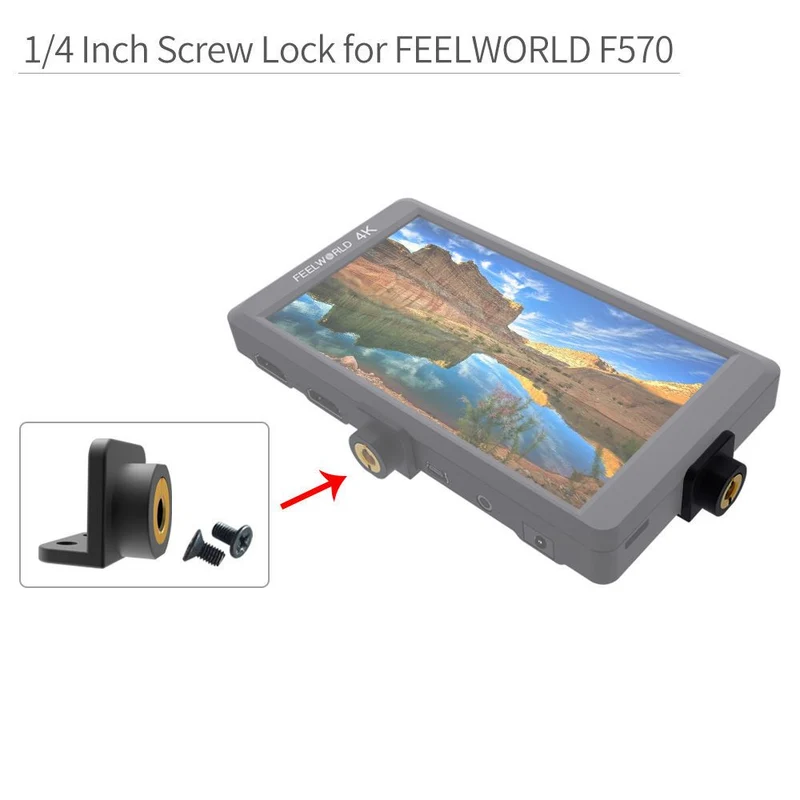 FEELWORLD 1/4 Zoll Schraubensicherungs-Befestigungspunkte zum Anbringen an Kamera-Stabilisator-Rigs für den Kamerafeldmonitor