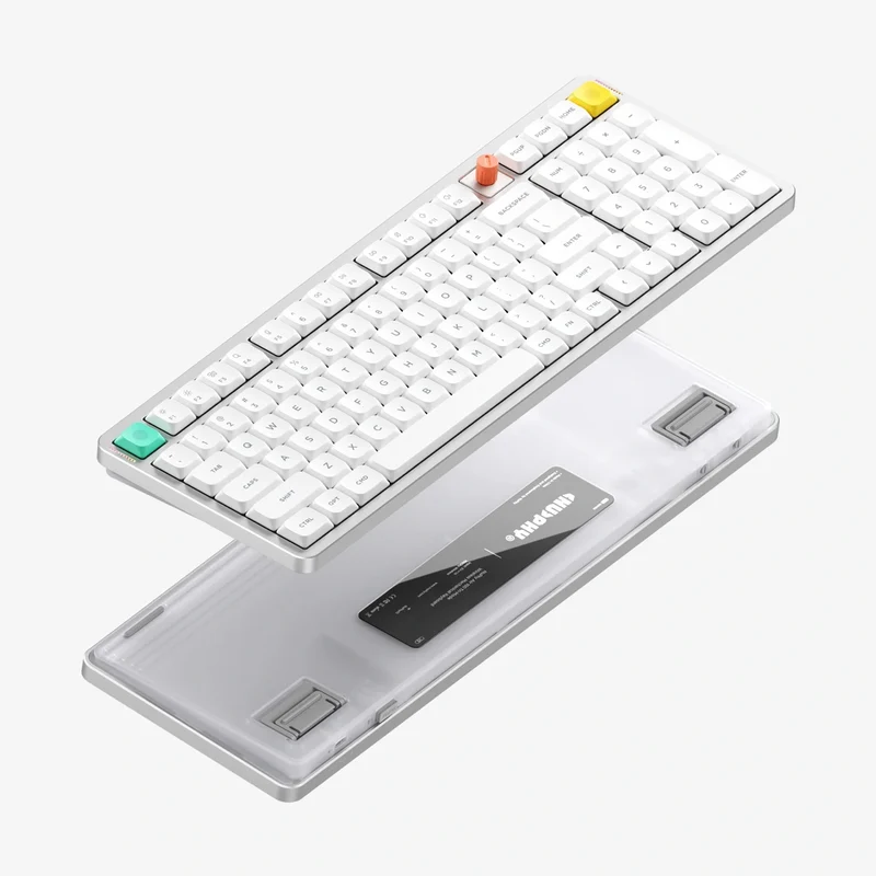 NuPhy Air100 V3 Low-Profile Tri-Mode Wireless Mechanical Keyboard - Nova White (Blush Nano Switch, Brown Nano Switch)