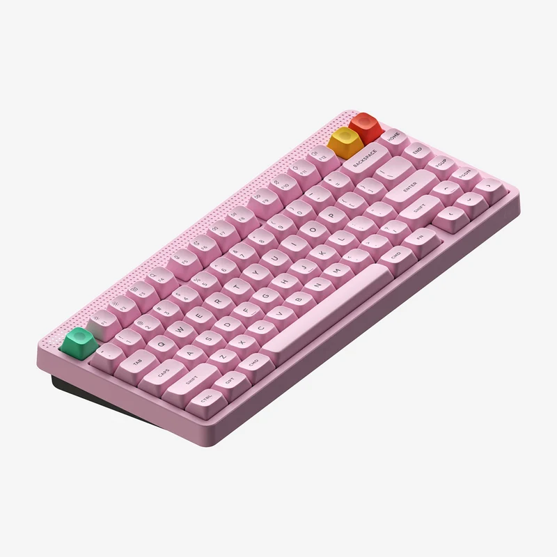 Nuphy Node75 High-Profile Hot-Swappable 82-Key Tri-Mode Wireless Mechanical Keyboard (Light Pink) (Blush Max Switch)