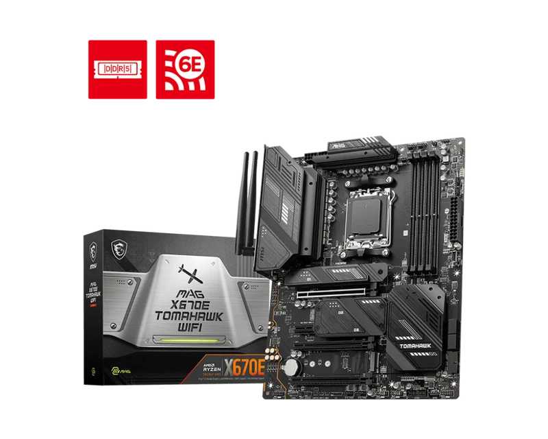 MSI MAG X670E TOMAHAWK WiFi – AM5 ATX Gaming-Mainboard mit DDR5, Wi-Fi 6E & PCIe 5.0