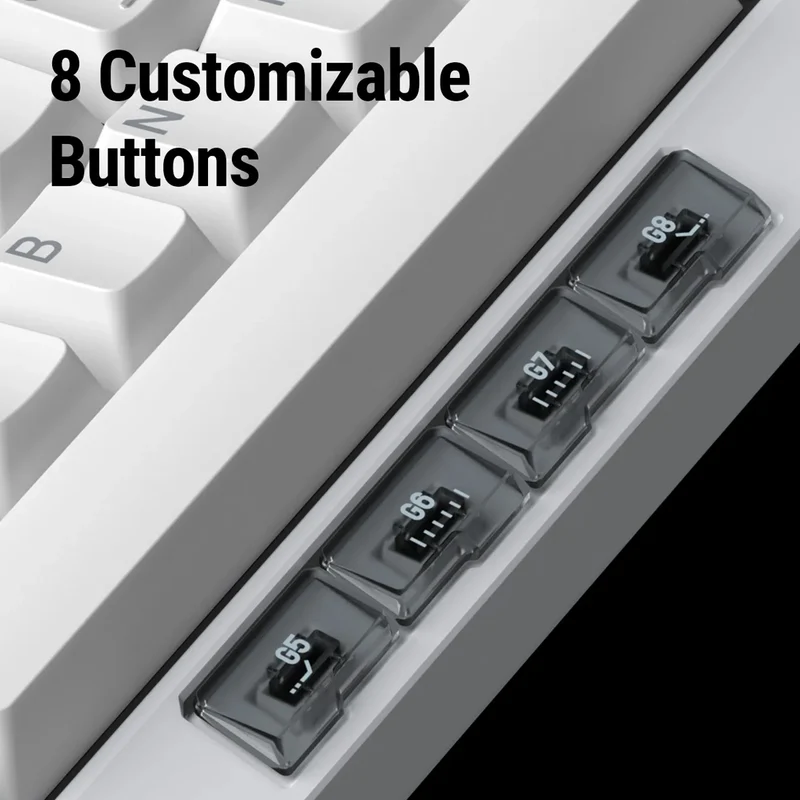 NuPhy Field75 HE V2 High-Profile Magnetic Switch Gaming Keyboard - FrostFlare (Magnetic Silver Switch, Magnetic Jade Dragon Switch)