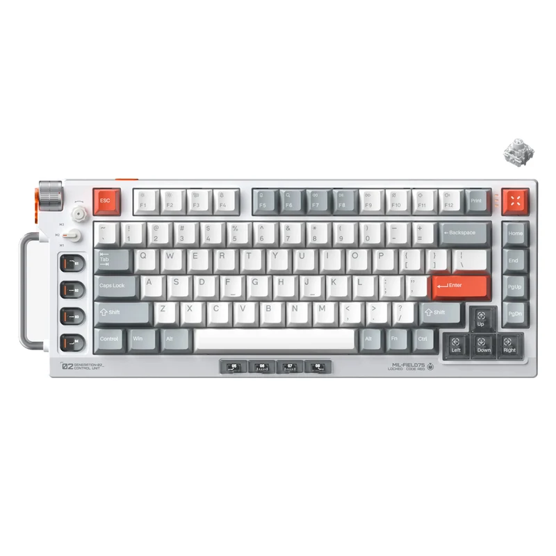 NuPhy Field75 HE V2 High-Profile Magnetic Switch Gaming Keyboard - FrostFlare (Magnetic Silver Switch, Magnetic Jade Dragon Switch)