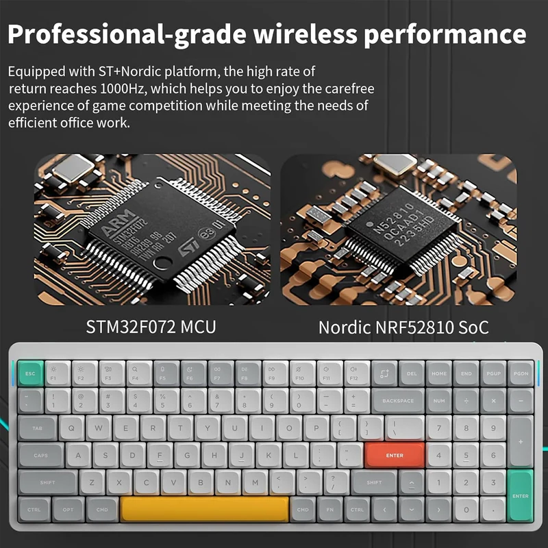 NuPhy Air96 V2 QMK/VIA Hot-Swappable RGB Wireless Mechanical Keyboard - Ionic White (Red 2.0 Switch)