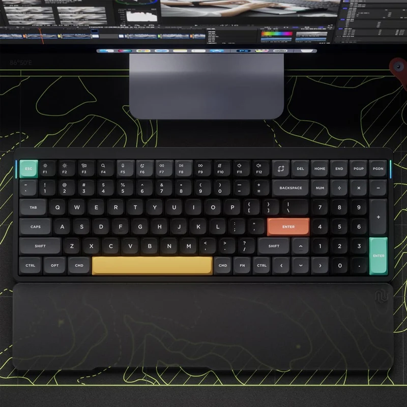 NuPhy Air96 V2 QMK/VIA Hot-Swappable RGB Wireless Mechanical Keyboard - Basalt Black (Red 2.0 Switch)