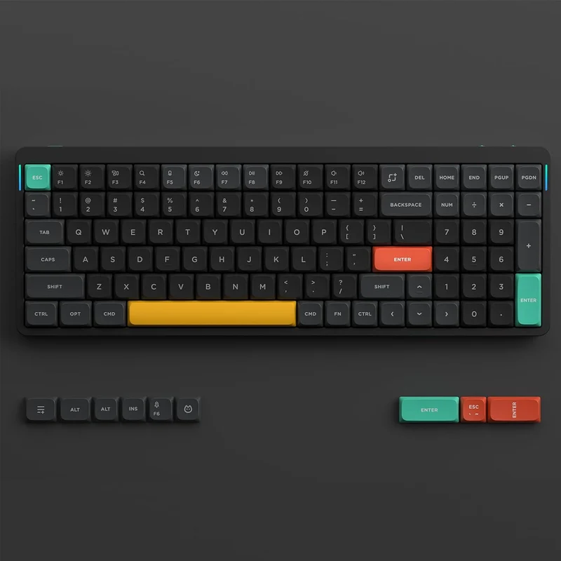 NuPhy Air96 V2 QMK/VIA Hot-Swappable RGB Wireless Mechanical Keyboard - Basalt Black (Red 2.0 Switch)