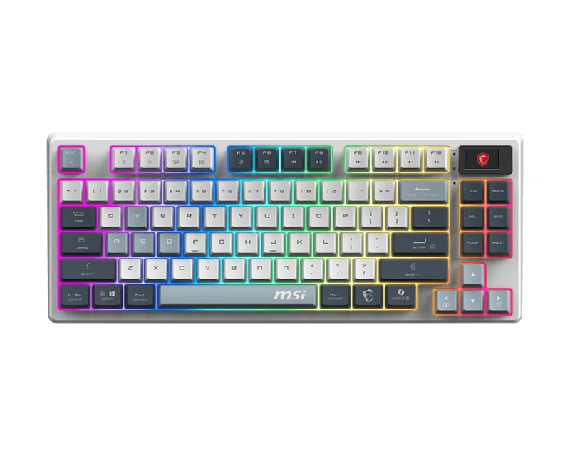 MSI CB Gaming Tastatur FORGE GK600 TKL W SKY DE